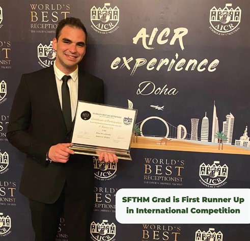 SFTHM Grad is First Runner Up in International Competition
